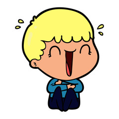 laughing cartoon man