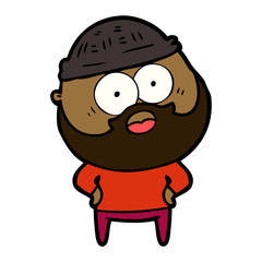 Obraz premium cartoon bearded man
