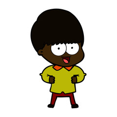 Obraz premium happy cartoon boy