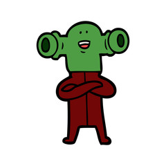 friendly cartoon alien