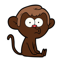 cartoon hooting monkey