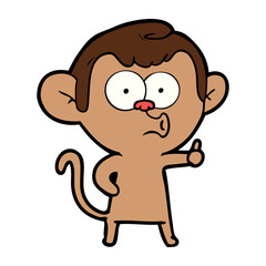 cartoon hooting monkey