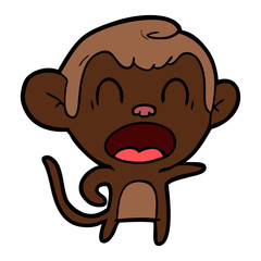shouting cartoon monkey