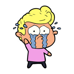 cartoon crying man