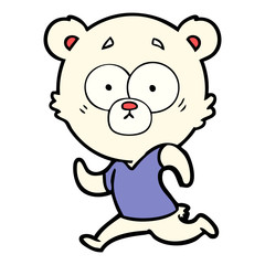 Obraz premium surprised polar bear cartoon