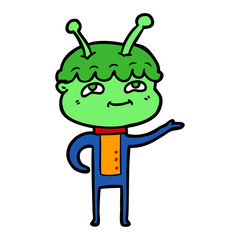 friendly cartoon spaceman