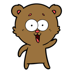 laughing teddy  bear cartoon