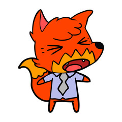 angry cartoon fox boss