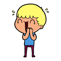 Obraz premium laughing cartoon man