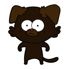 nervous dog cartoon