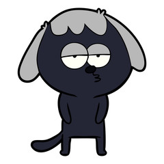 cartoon tired dog