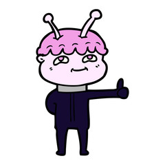 friendly cartoon spaceman