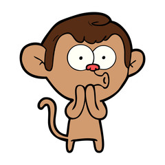 cartoon hooting monkey