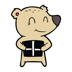 christmas polar bear cartoon