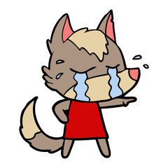 cartoon crying wolf