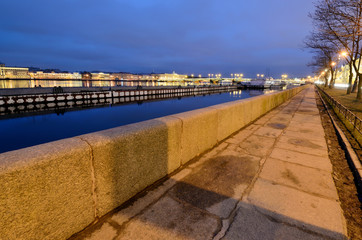 Fototapeta premium City skyline at night.