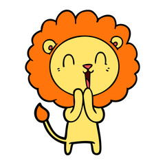 laughing lion cartoon