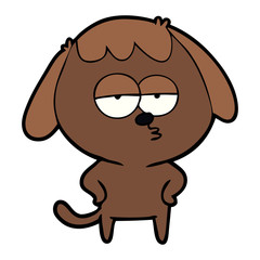 cartoon bored dog