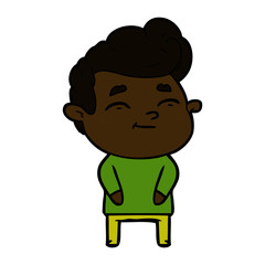 happy cartoon man