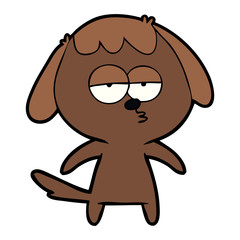 Fototapeta premium cartoon bored dog