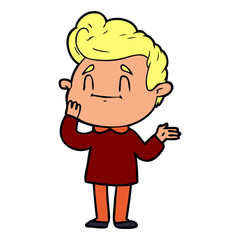 happy cartoon man