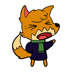 angry cartoon fox