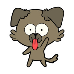 cartoon dog with tongue sticking out