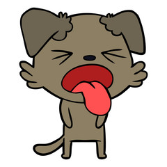 cartoon disgusted dog
