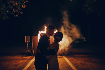 Fototapeta premium fireshow in awedding