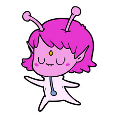 cartoon alien girl