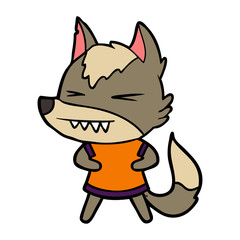 angry wolf cartoon