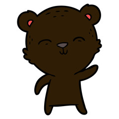 happy cartoon bear