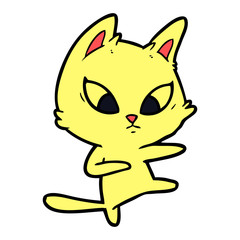 confused cartoon cat