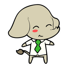 cute cartoon boss elephant