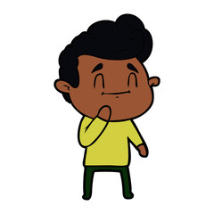 happy cartoon man