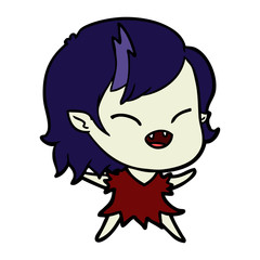 cartoon laughing vampire girl