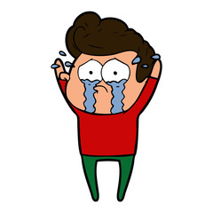cartoon crying man