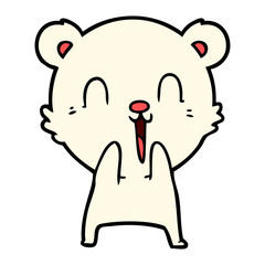 happy cartoon polar bear