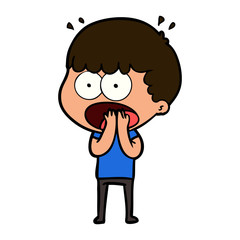 cartoon shocked man