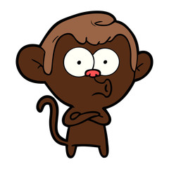 cartoon hooting monkey