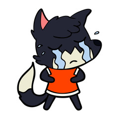 crying fox cartoon