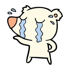 cartoon crying polar bear