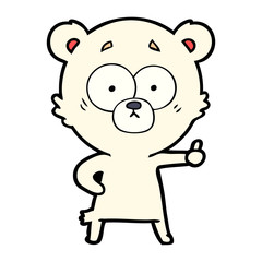 nervous polar bear cartoon