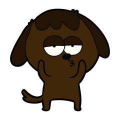 cartoon bored dog