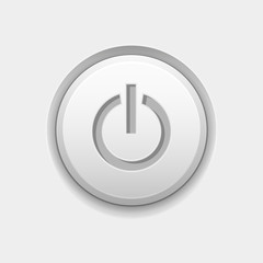 POWER round white interface button