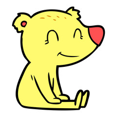 sitting bear cartoon