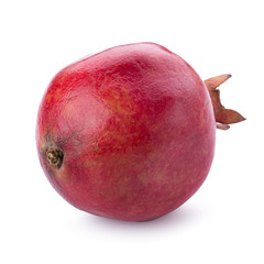 Ripe pomegranate fruit isolated on white background