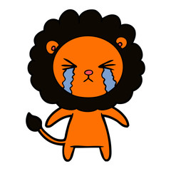 cartoon crying lion