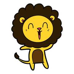 laughing lion cartoon