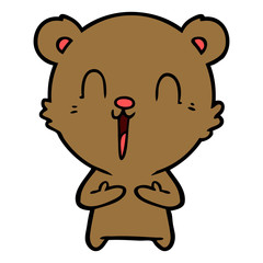 happy cartoon bear